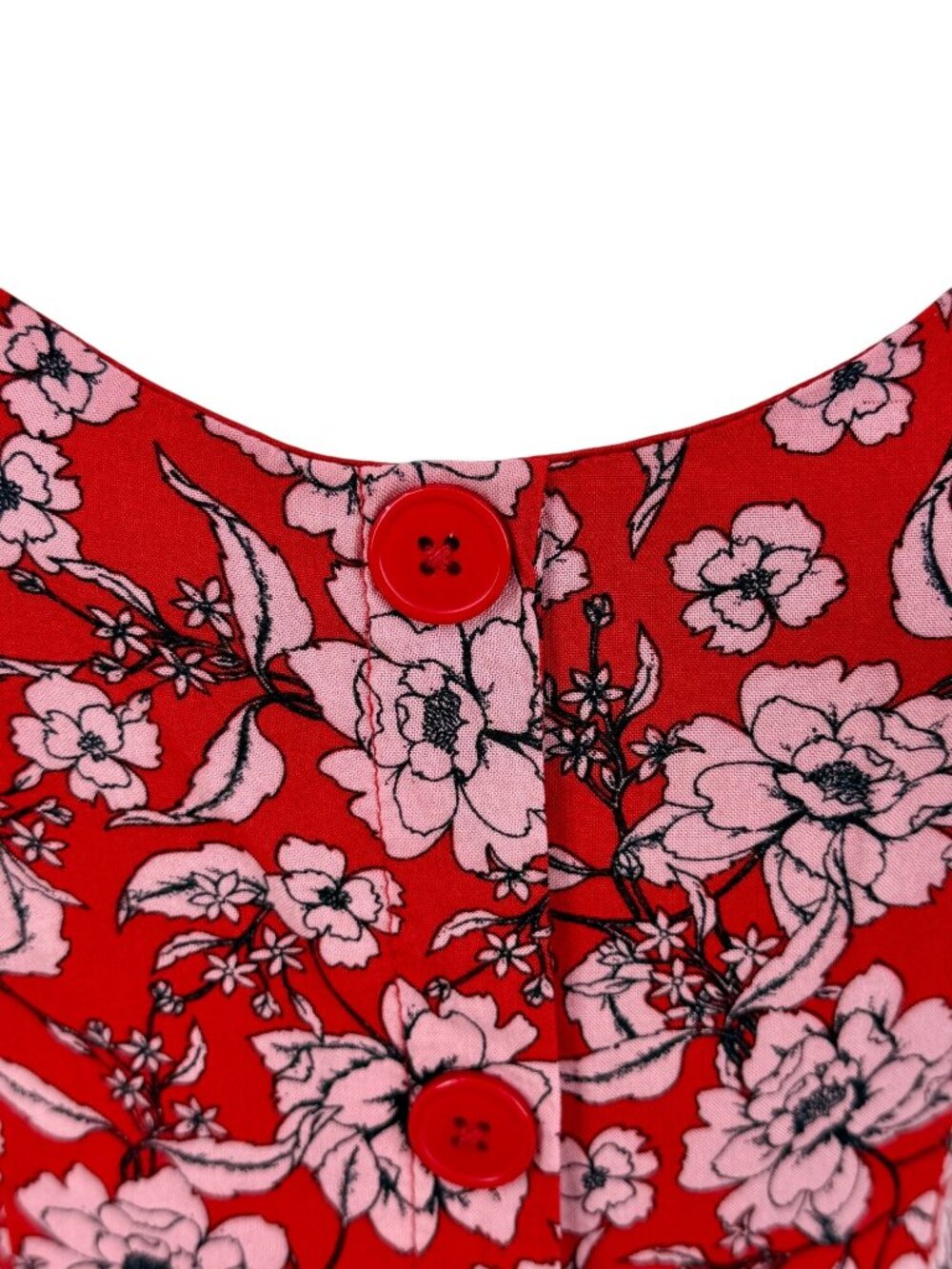 Band Of Gypsies Red Floral Sleeveless Tiered Dress M | Coquette Grunge Fairy Y2K - Picture 5 of 16